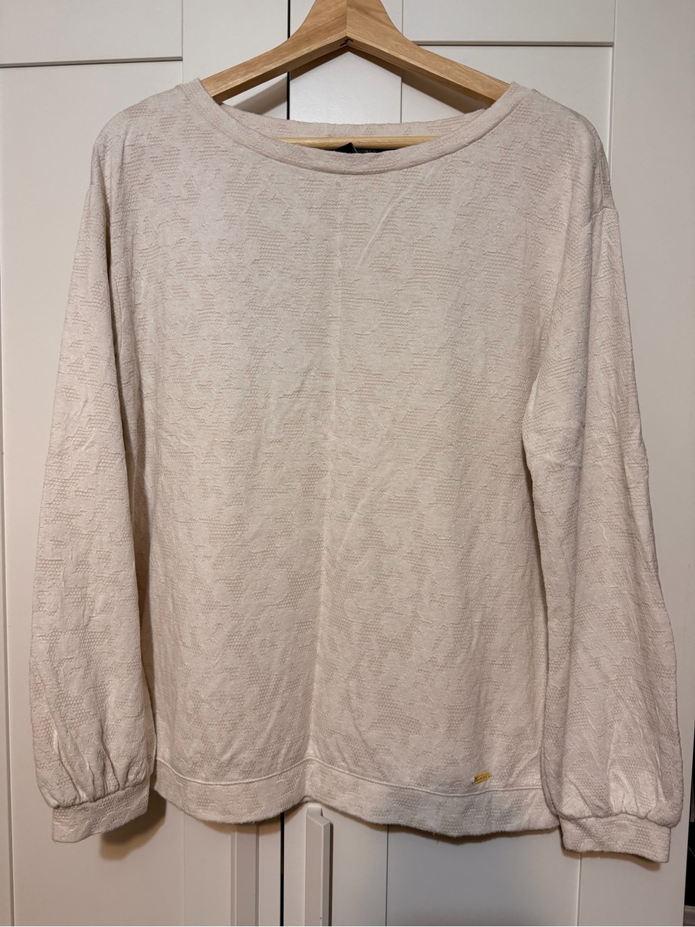 Women's Cream Textured Long-Sleeve Sweater - Ellen Tracy